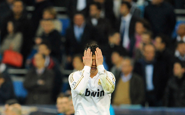 Cristiano ronaldo, a Real Madrid portugál támadója, a Bayern München ellen kihagyott büntetőjét követően