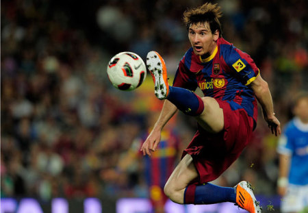 Lionel Messi a Barcelona-Almería spanyol bajnokin 2011 áprilisában