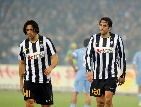Amauri és Luca Toni sétálnak a Juventus egyik mérkőzése után 2011-ben