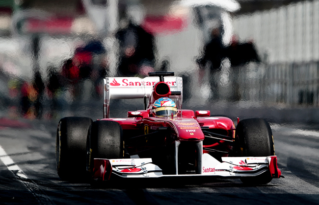 Ferrari Forma-1-es csapata Alonsóval a volánja mögött - Fotó: AFP