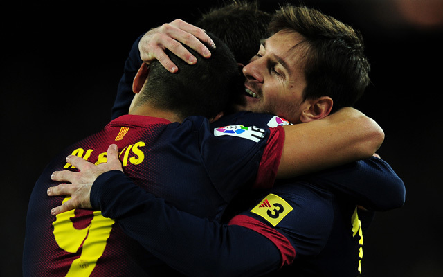 Lionel Messi (jobbra) 91 góllal zárta a 2012-es esztendőt - Fotó: AFP