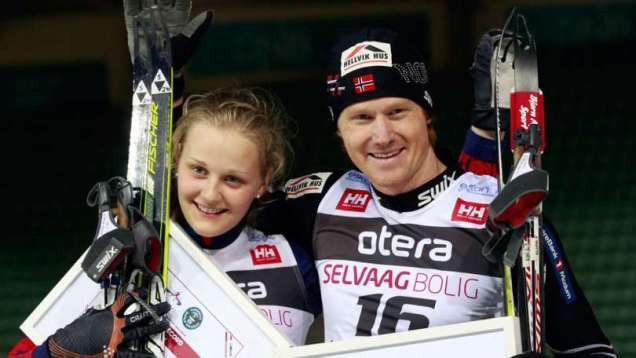 Két fiatal norvég versenyző ért el világrekordot a sífutóknál 100 méteren - Fotó: SCANPIX