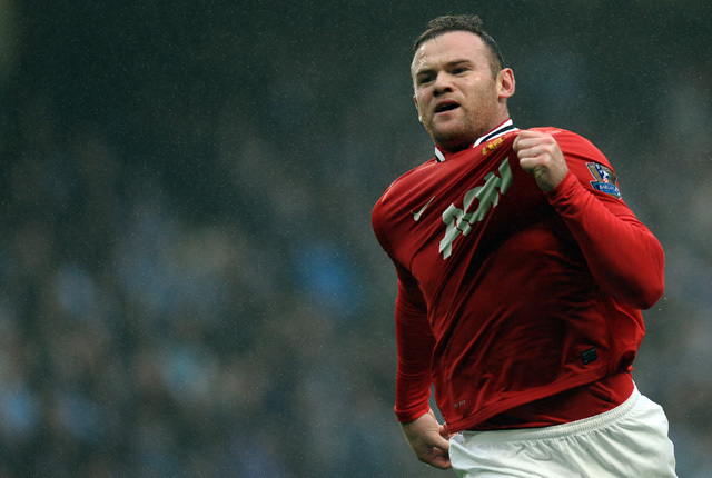 Rooney két gólt szerzett a City ellen - fotó: AFP