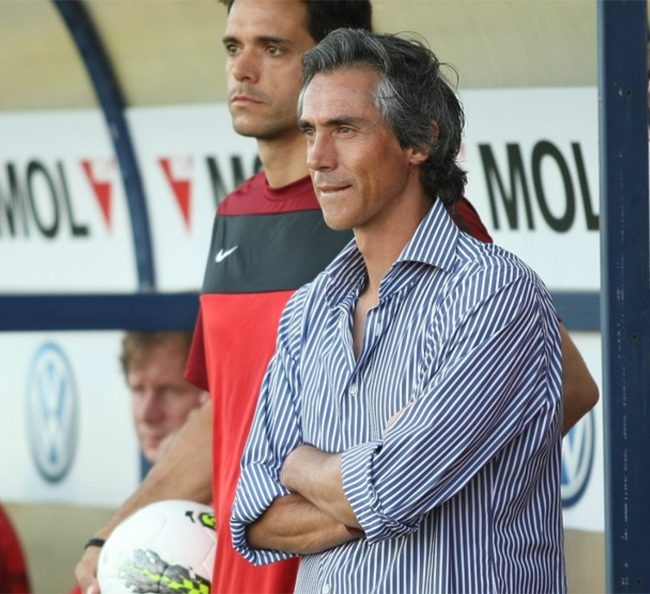 Paulo Sousa, a Videoton portugál vezetőedzője, a Haladás elleni NB I-es mérkőzésen.