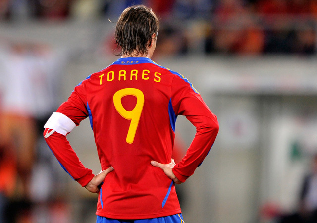 Fernando Torres a spanyol válogatott Chile elleni mérkőzésén 2011-ben
