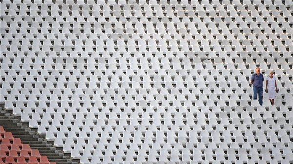 Kongó lelátók a stadionban - Fotó: MTI