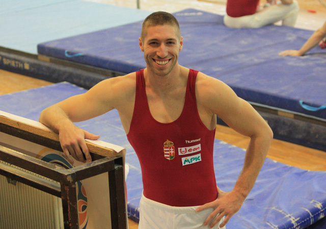 Berki Krisztián a magyar tornászválogatott edzésén 2012-ben.