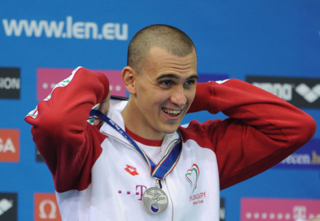 Cseh László ezüstérmet nyert 100 m pillangón a debreceni úszó Európa-bajnokság szombati versenynapján