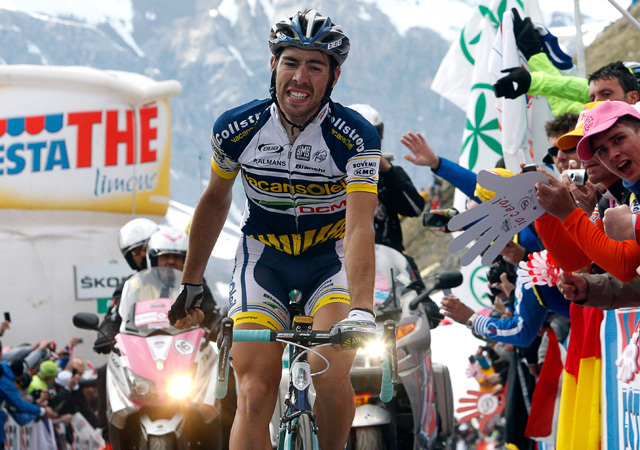 Thomas De Gendt teker a Giro d'Italia egyik szakaszán 2012-ben.