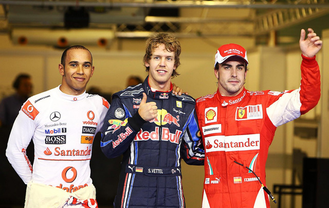 Hamilton, Vettel és Alonso
