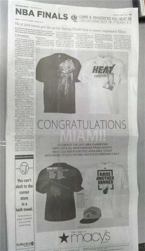 Gratuláltak a Heat-nek, pedig a Dallas az NBA 2011-es bajnoka