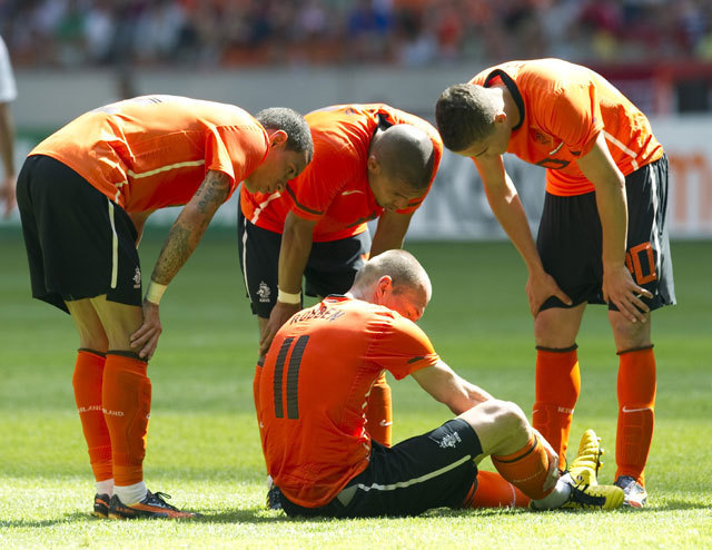 Itt kezdődött. Robben a magyarok elleni felkészülési mérkőzésen sérült meg