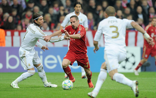 Ribéry a bajorok legaktívabb tagja, a franciával nehezen bírnak a Sergio Ramosék 