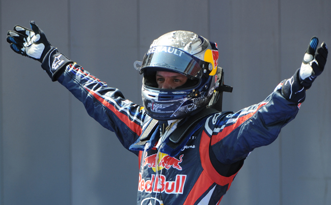 Vettel negyedik sikere után Barcelonában - Fotó: AFP