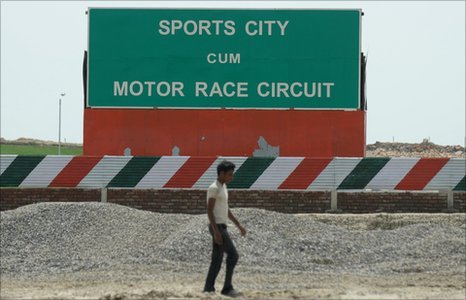 A Formula 1-es Indiai Nagydíjra épülő versenypálya