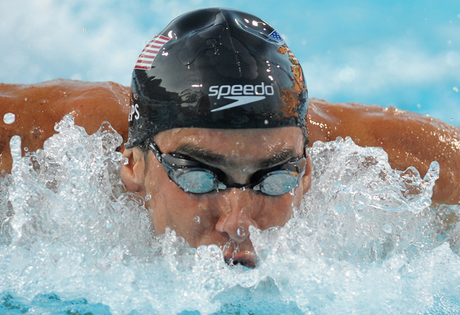 Michael Phelps, az amekiakaik 14-szeres olimpiai bajnok úszója 