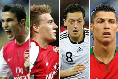 van Persie, Berndtner, Özil és Ronaldo - négy sztár, négy stílus, egy cél