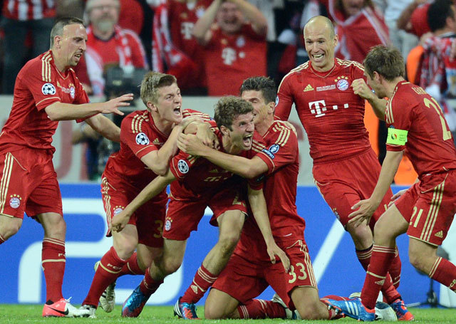 Itt még a bajorok örültek Müller gólját követően! - Fotó: AFP