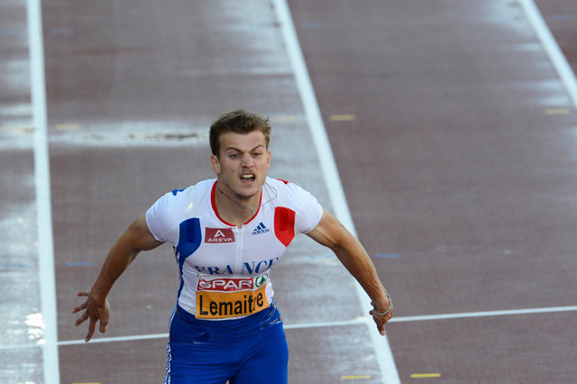 A francia Christophe Lemaitre nyerte a férfi 100 méteres síkfutást a Helsinkiben zajló atlétikai Európa-bajnokságon.