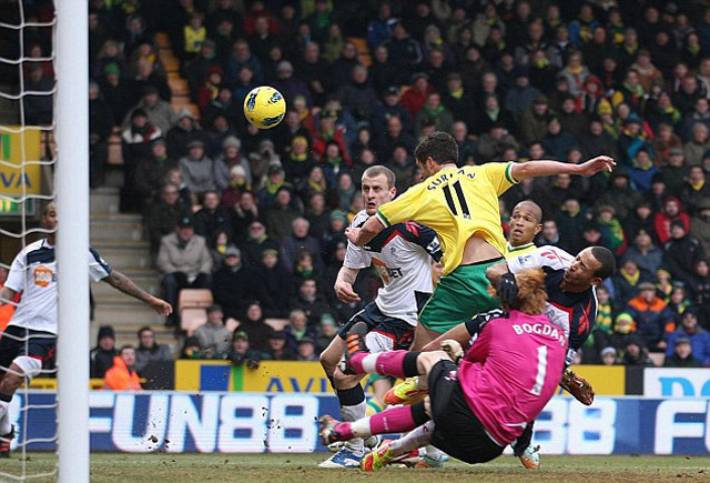 A Bogdán Ádámmal a kapuban felálló Bolton Wanderers 2-0-ás vereséget szenvedett a Norwich City vendégeként 
