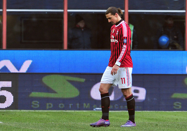 Ibrahimovicot pofozkodás miatt kiállították a vasárnapi, a Napoli elleni rangadón.