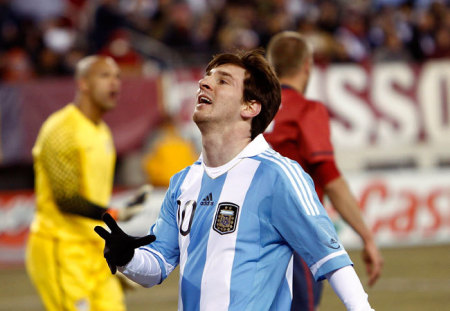 Lionel Messi az USA-Argentína barátságos mérkőzésen 2011 márciusában
