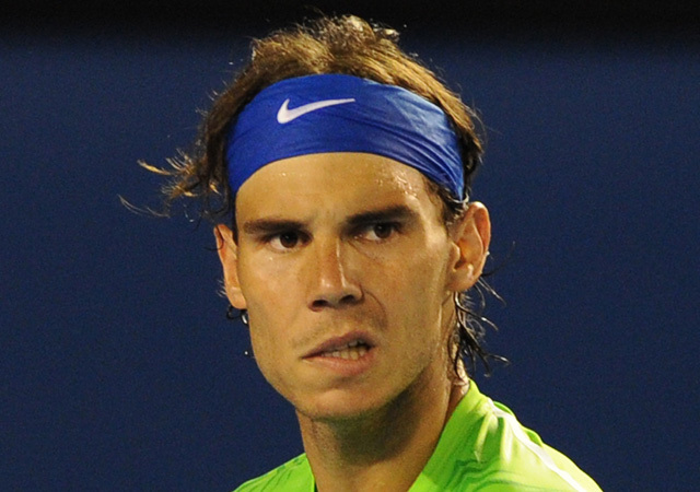 Rafael Nadal a Roger Federer elleni elődöntőben az Australian Openen 2012-ben