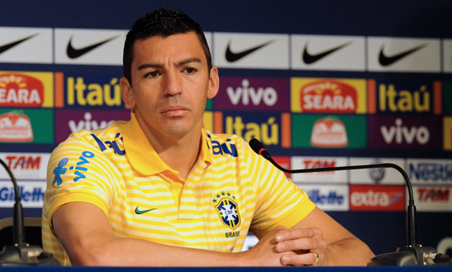 Lúcio, a brazil válogatott védője nyilatkozik a Copa Américán - Fotó: AFP