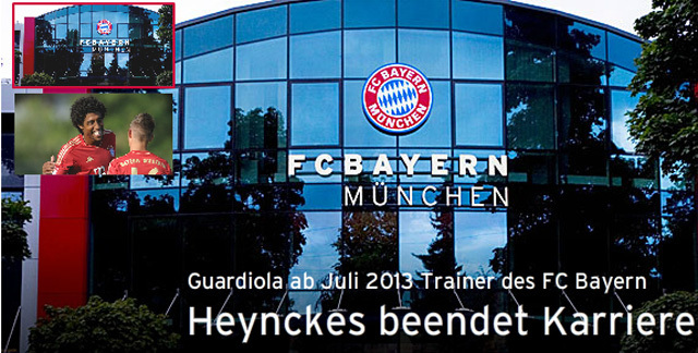A Bayern München hivatalos honlapján jelentette be, hogy Josep Guardiola lesz 2013 nyarától a gárda vezetőedzője 