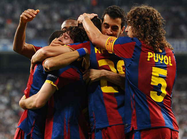 Ngayot szakíthatnak a Barcelona játékosai - Fotó: AFP