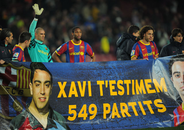Xavi beállította a klubrekordot vasárnap este, a Levante elleni bajnokin.