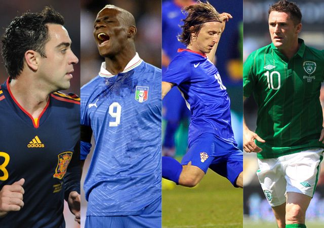 Xavi, Balotelli, Modric és Keane, az EURO 2012 C csoportjának csapataiból.