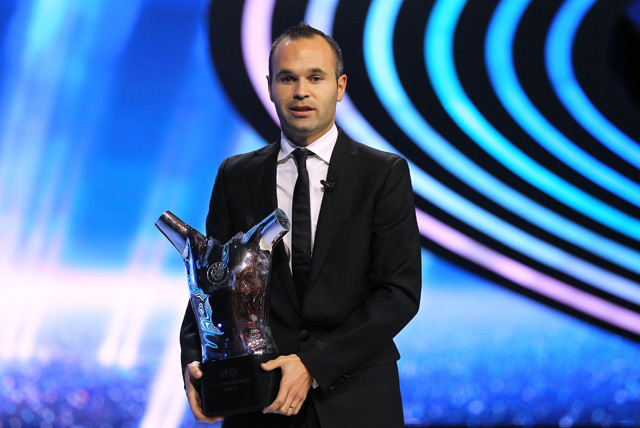 Andrés Iniesta nyerte el az Európai Labdarúgó Szövetség (UEFA) Év játékosa díját.