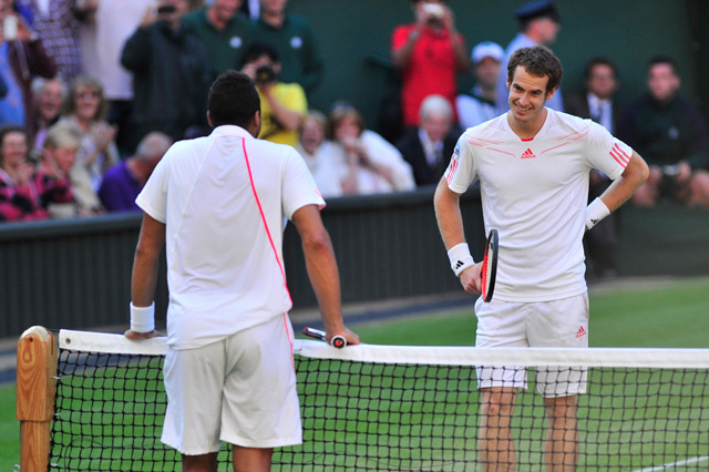 Andy Murray és Jo-Wilfried Tsonga a wimbledoni elődöntőben 
