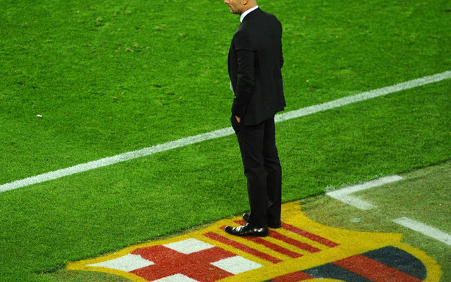 Josep Guardiola, a Barcelona vezetőedzője a Chelsea elleni BL-elődöntő visszavágóján (2-2)