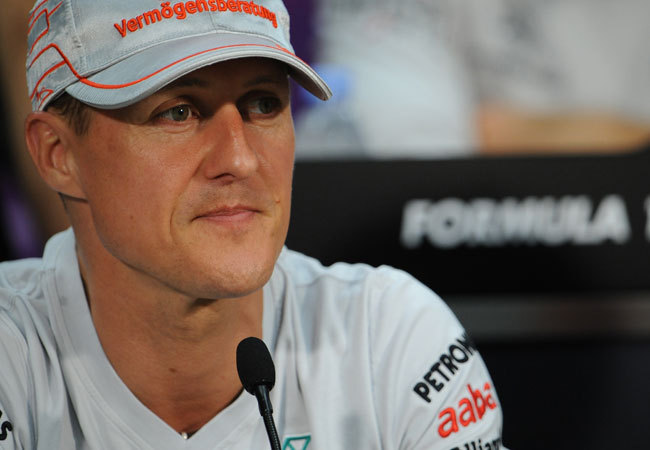 Michael Schumacher a Monacói Nagydíj előtti sajtótájékoztatón 2011 májusában