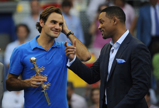Federer és Will Smitho a madridi díjátadón