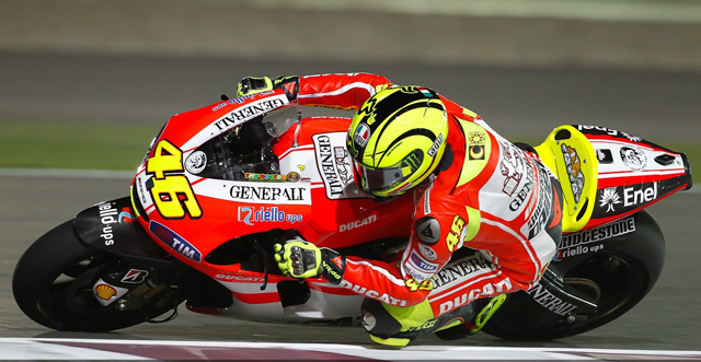 Valentino Rossi, a Ducati nyergében