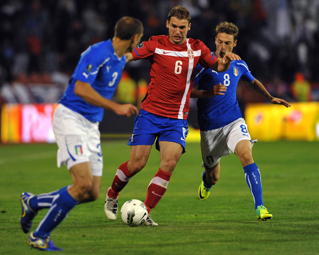 A már csoportelső Olaszország 1-1-es döntetlent játszott Szerbiában az Európa-bajnoki selejtezősorozat C-csoportjában0