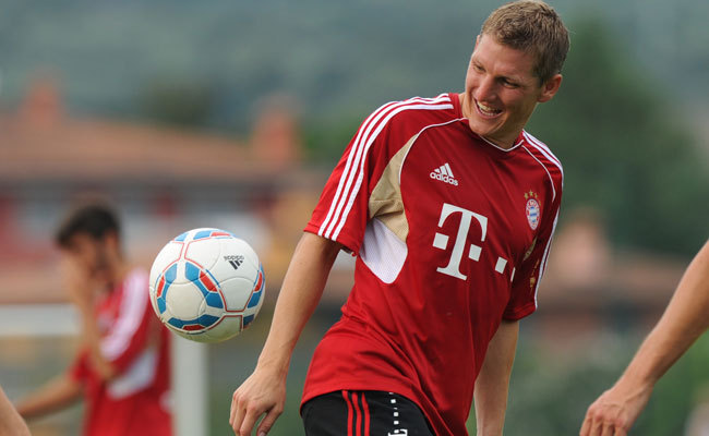 Bastian Schweinsteiger a Bayern München egyik edzésén