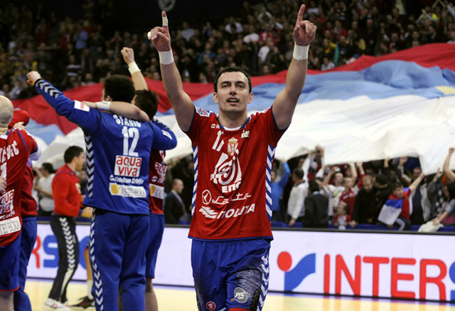 Rajko Prodanovics a szerb férfi kézilabda-válogatottban 2012-ben.