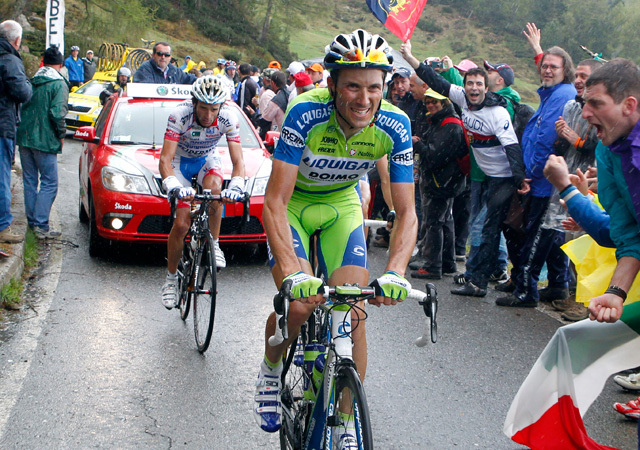 Ivan Basso és Michele Scarponi a 2010-es Giro d'Italia olasz kerékpáros körversenyen.