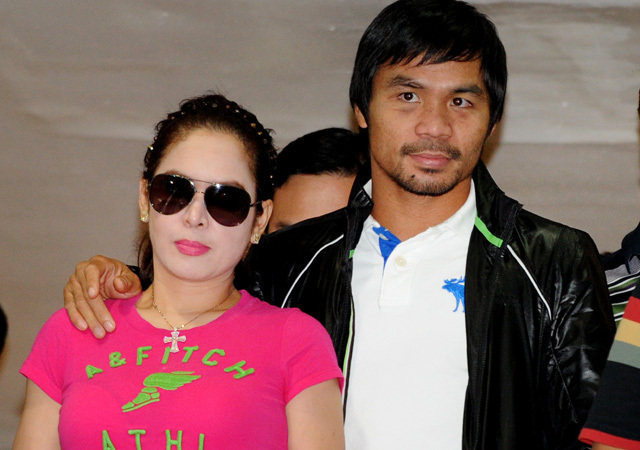 Manny Pacquiao a feleségével 2012-ben.