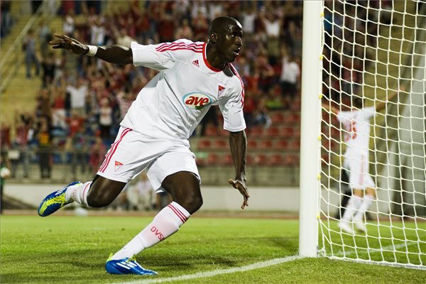 Adamo Coulibaly gólöröme a DVSC BL-selejtezőjén 2012-ben.