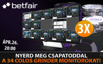 Nyerj félmillió forint összértékű csúcs monitorokat a Betfair Pokeren!