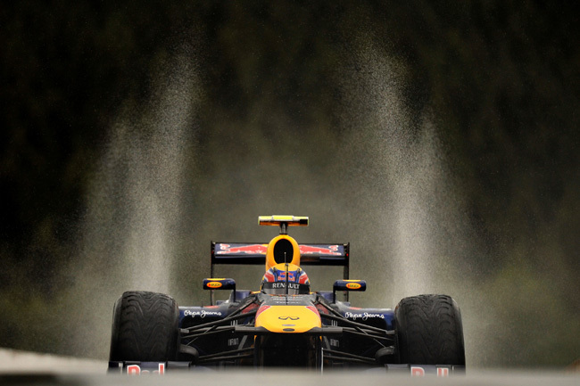 Webber az esőben, Spában