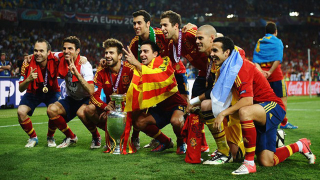 A spanyol válogatott katalán különítménye