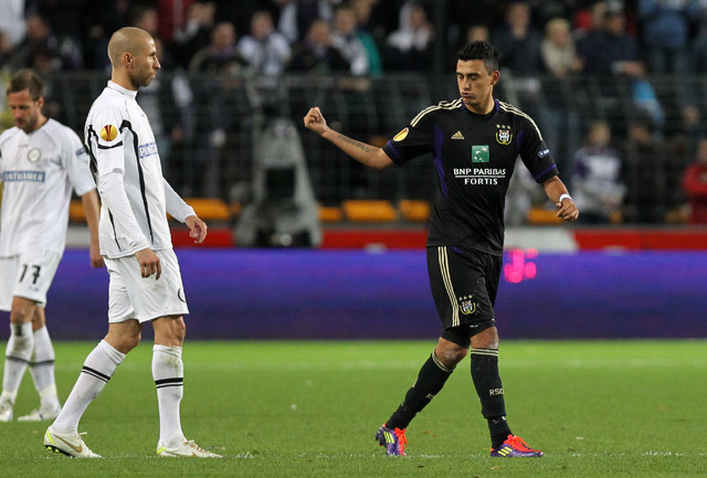 Az Anderlecht fölényes, 3-0-ás győzelmet aratott a vendég Sturm Graz felett az Európa Liga L-csoportjában.