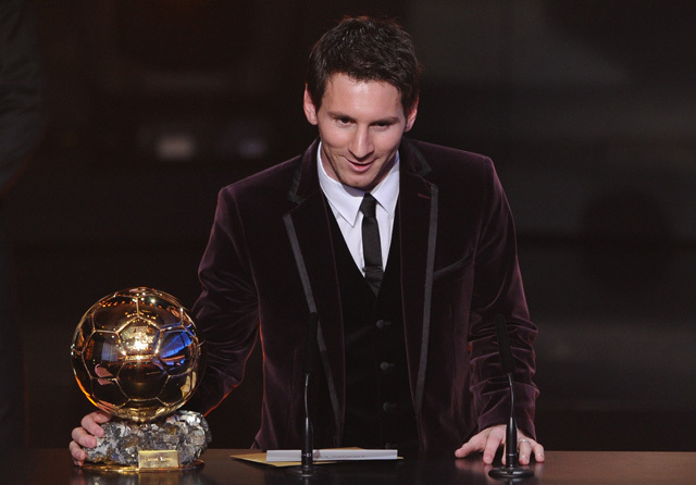 Messi harmadszor nyerte meg az Aranylabdát - Fotó: AFP