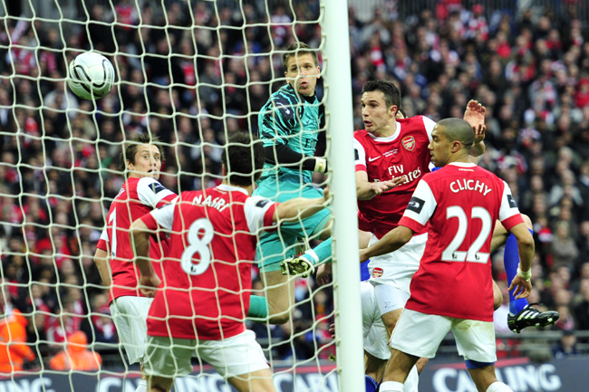 Arsenal védelem - Fotó: AFP